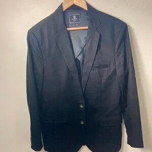J CREW Men’s Blazer Jacket 40R Sport Coat Jacket Navy Blue Cotton Two Button